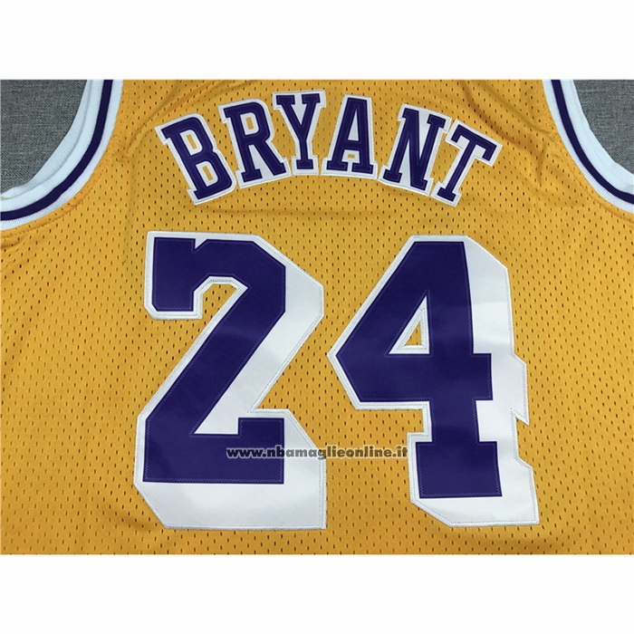 Maglia Los Angeles Lakers Kobe Bryant #24 Mitchell & Ness 2007-08 Giallo